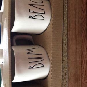 Rae Dunn LL Beach and Bum mugs